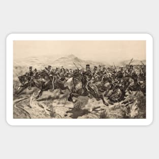 The Charge of the Light Brigade in 1854 Sticker